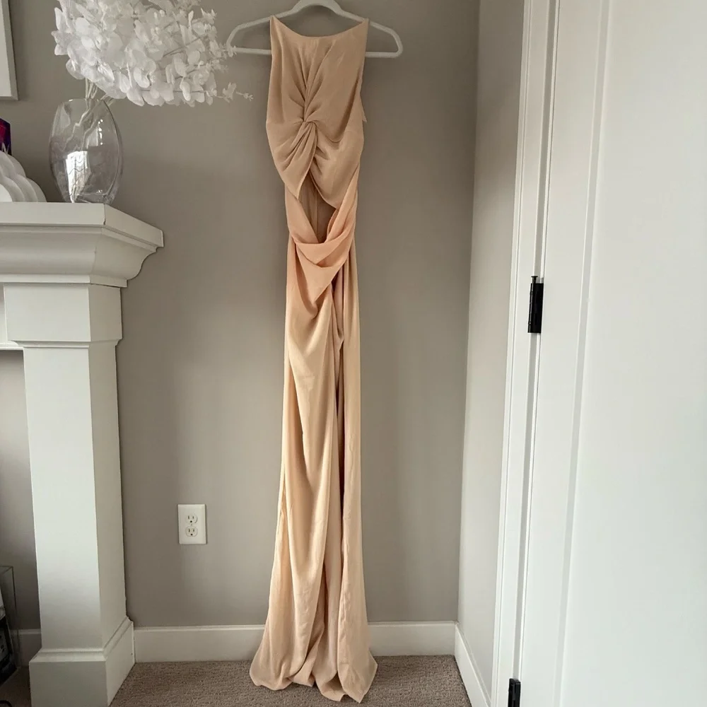 Andrea Iyamah Aminata Jumpsuit in Champagne, Sz L (NWT) - Picture 10 of 15
